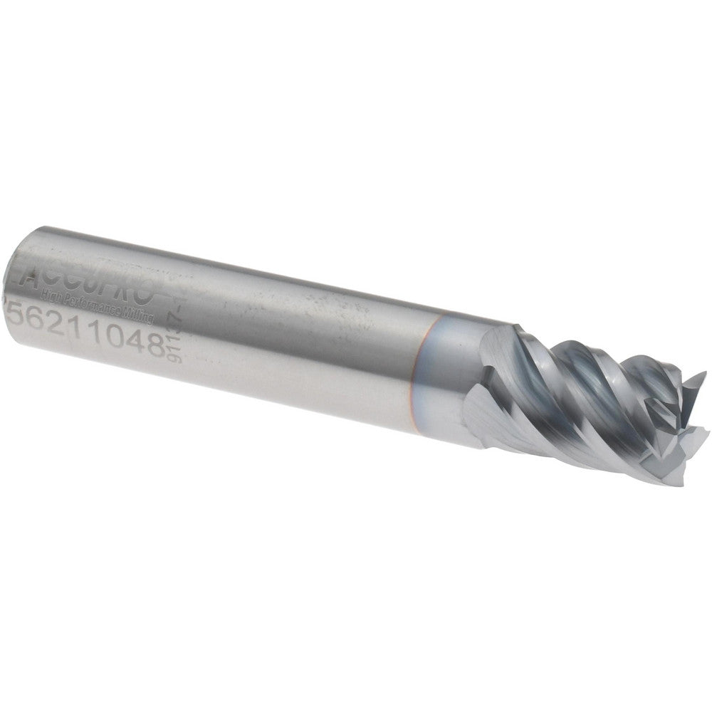 Accupro 2500412 Square End Mill 13/32" Dia, 9/16" LOC, 5 Flute, Solid Carbide