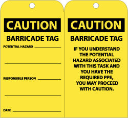 AccuformNMC RPT166 Accident Prevention Tag Rectangle, 3" High, Unrippable Vinyl, "Danger"