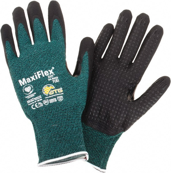ATG 34-8443/S Cut, Puncture & Abrasion-Resistant Gloves ATG 34-8443, Size Small, ANSI Cut A2, ANSI Puncture 1, Nitrile, Engineered Yarn