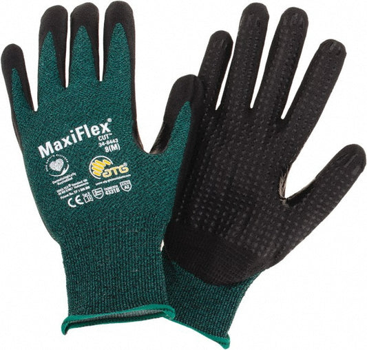 ATG 34-8443/M Cut, Puncture & Abrasion-Resistant Gloves ATG 34-8443, Size Medium, ANSI Cut A2, ANSI Puncture 1, Nitrile, Engineered Yarn