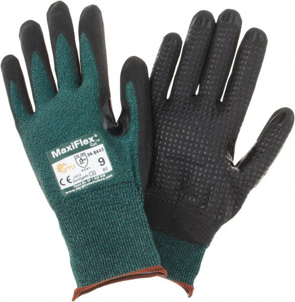ATG 34-8443/L Cut, Puncture & Abrasion-Resistant Gloves ATG 34-8443, Size Large, ANSI Cut A2, ANSI Puncture 1, Nitrile, Engineered Yarn