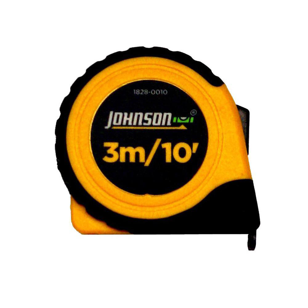 Johnson Level & Tool 1828-0010 Tape Measure 10' Long, 5/8" Width, Yellow Blade