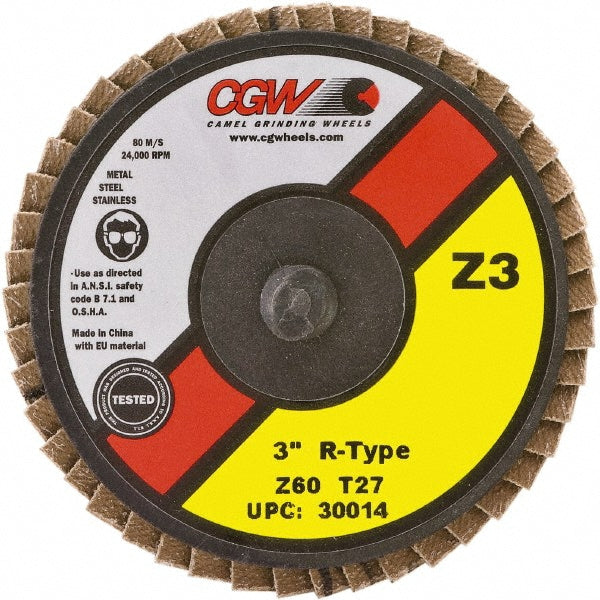 CGW Abrasives 30005 Flap Disc 80 Grit, Zirconia Alumina, Type 27