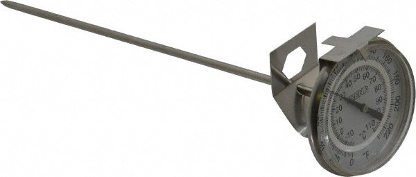 Wika 2008023 Bimetal Dial Thermometer 0 to 220 &deg F, 8" Stem Length