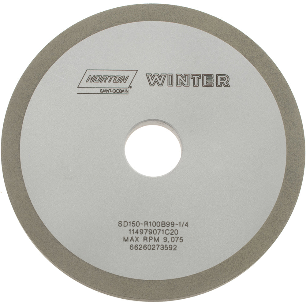Norton 66260273592 Surface Grinding Wheel 4" Dia, 1/4" Thick, 3/4" Hole, 150 Grit