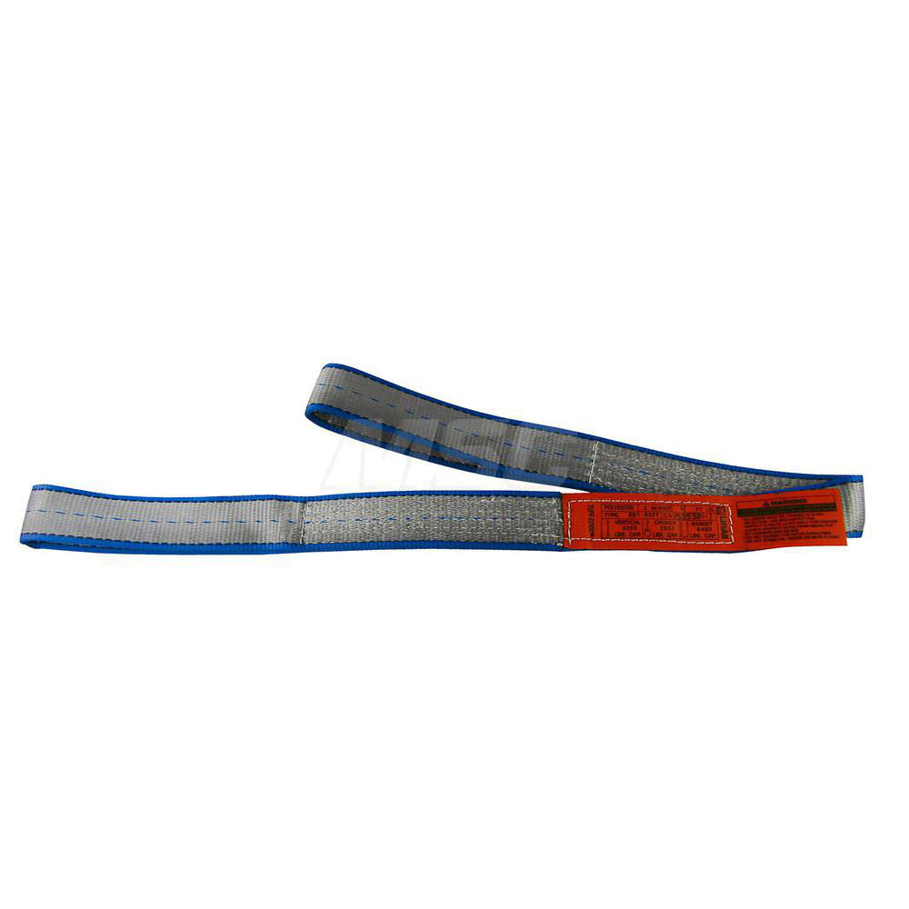 Lift-All EE2802TFX4 Flat Eye & Eye, Type 3 Web Sling 4' Long, 2" Wide, 6400 lb Vertical Capacity, Polyester