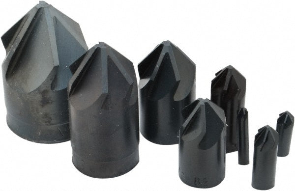M.A. Ford 79800002 Countersink Set 8 Pc, 1/8 to 1" Head Dia, 6 Flute, 82 &deg Included Angle