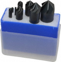 M.A. Ford 79800003 Countersink Set 8 Pc, 1/8 to 1" Head Dia, 6 Flute, 90 &deg Included Angle