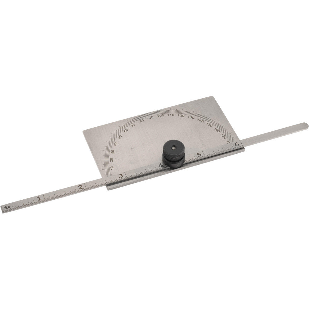 Value Collection 635-7864 Combination Protractors & Depth Gages Gage Type Protractor & Depth Gage Rule Minimum Measurement (Inch) 0 Rule Maximum Measurement (mm) 150.00 Rule Maximum Measurement (Inch) 6 Angle Maximum Measurement 180.0 ° 180.00 Rule Graduation (Inch) 1