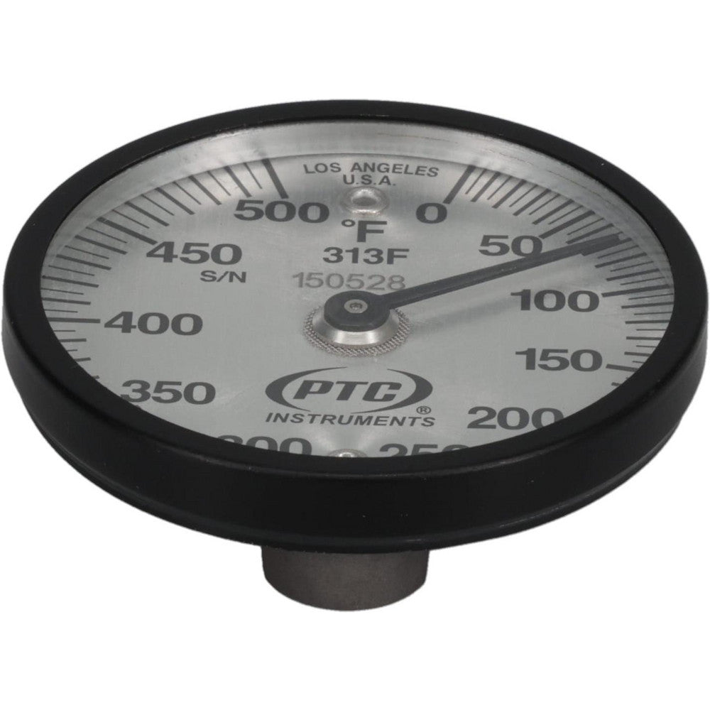 PTC Instruments 313F 500&degF, 2" Dial Dia, Dual Magnet Mount Thermometer