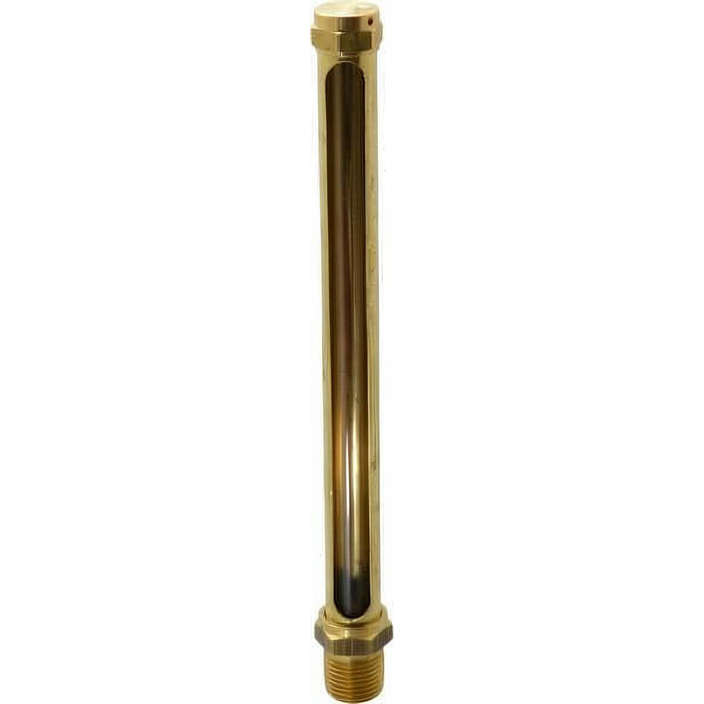 LDI Industries G323-4 7-1/2 Inch Long Sight, 1/2 Inch Thread Size, Buna-N Seal Straight to Male Thread, Vented Oil-Level Indicators and Gauge