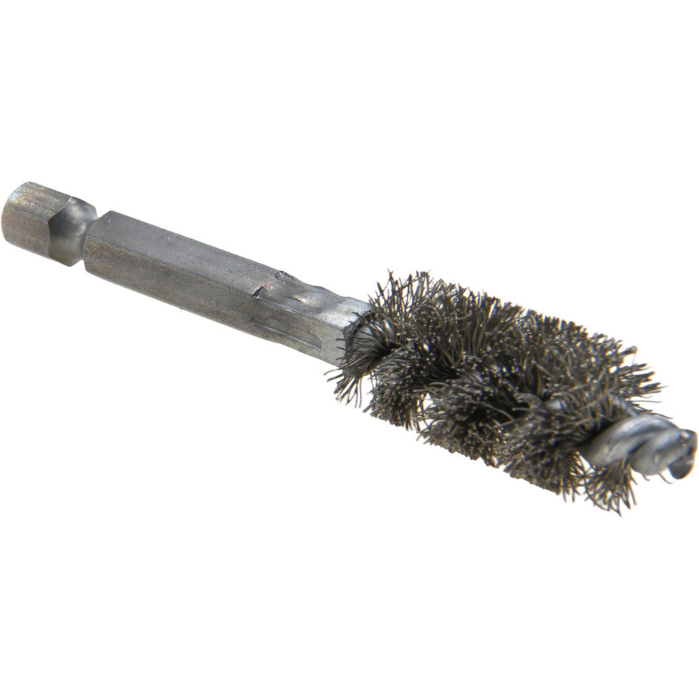 Schaefer Brush 09545-12 3/8" ID, 9/16" Brush Dia, Carbon Steel, Power Fitting & Cleaning Brush