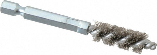 Schaefer Brush 09744-12 1/4 Inch Inside Diameter, 7/16 Inch Actual Brush Diameter, Stainless Steel, Power Fitting and Cleaning Brush