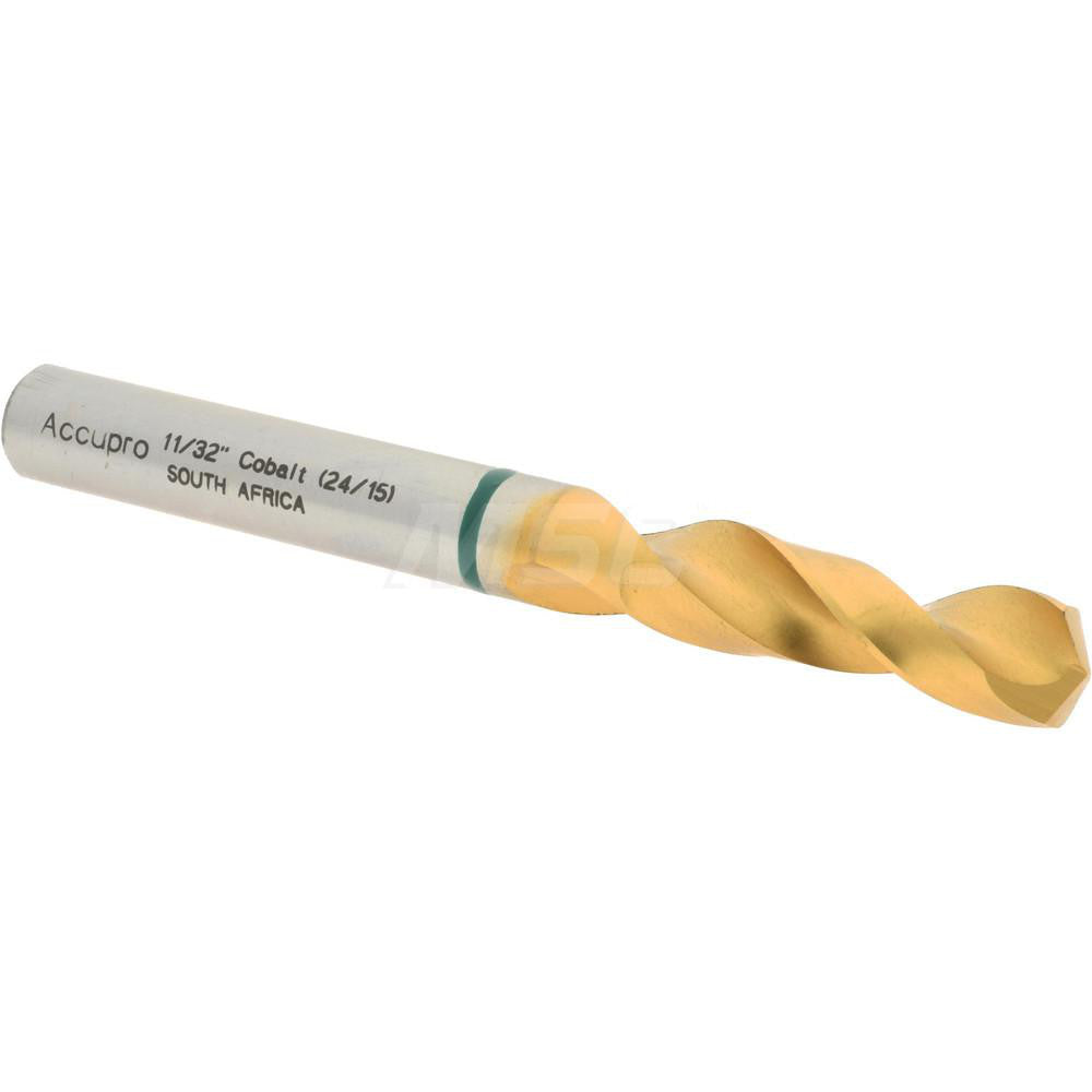 Accupro 1GB0873-AC Screw Machine Length Drill Bit 0.3438" Dia, 130 &deg, Cobalt