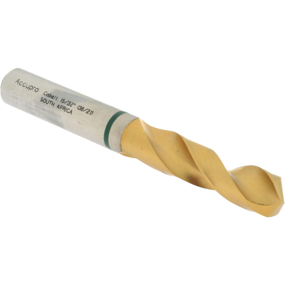 Accupro 1GB1191-AC Screw Machine Length Drill Bit 0.4688" Dia, 130 &deg, Cobalt