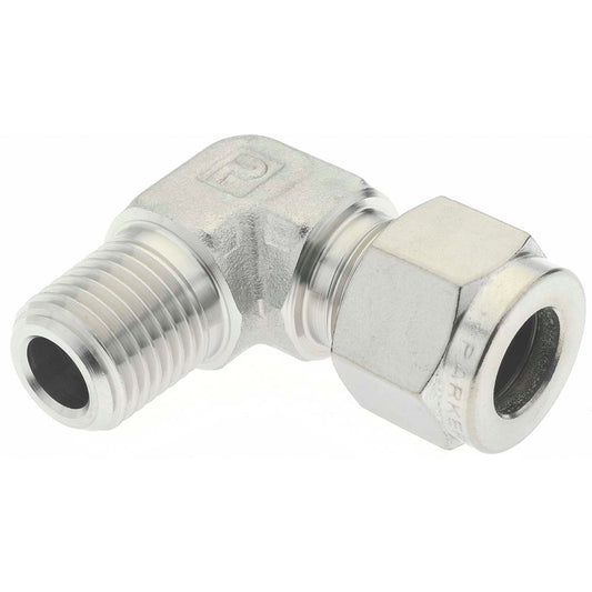 Parker 6MSEL4N-316 Compression Tube Male Elbow 1/4-18" Thread, Compression x MNPT