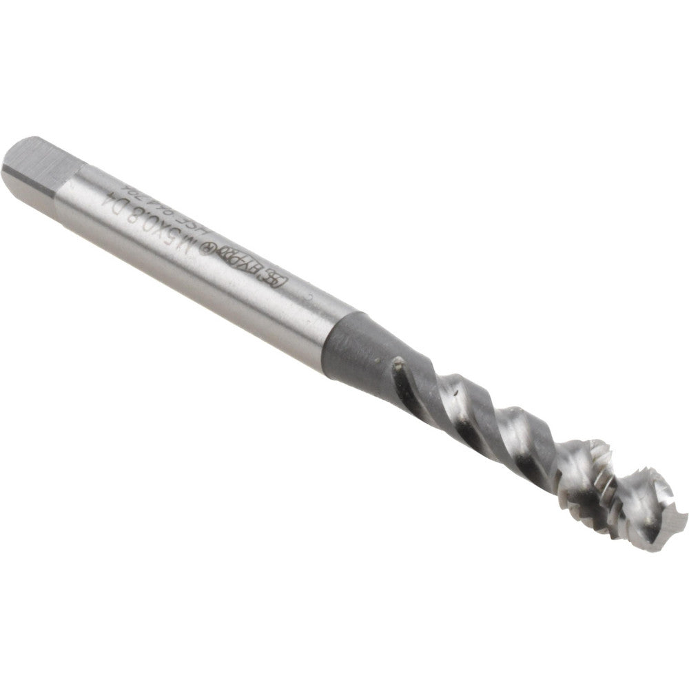 OSG 2990800 Spiral Flute Tap M5x0.8, Metric Coarse, 3 Flute, Modified Bottoming Chamfer, 6H Class of Fit, Vanadium High-Speed Steel, Bright/Uncoated Finish