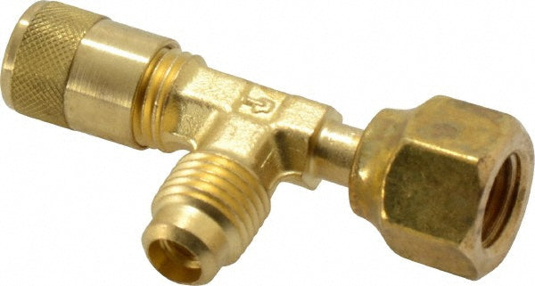 Parker AVTS4-4 500 Max psi, 1/4 Tube OD, Forged Flared Female Run Swivel Tee Access Valve
