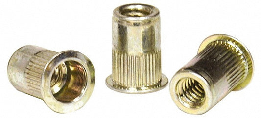 RivetKing 8C1IKFSY/P25 #8-32, 0.02 to 0.08" Grip, Steel Standard Rivet Nut
