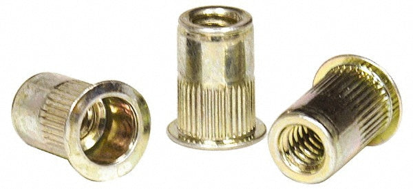 RivetKing 10C2IKFSY/P25 #10-24, 0.13 to 0.225" Grip, Steel Standard Rivet Nut