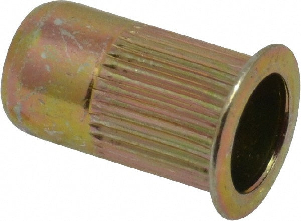 RivetKing .60C2IKFSY/P25 0.13 to 0.225" Grip, Steel Standard Rivet Nut
