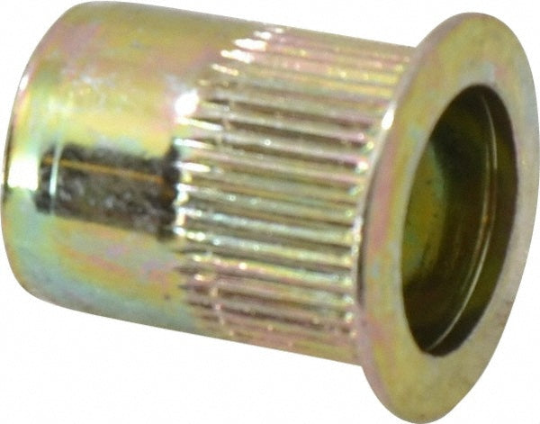RivetKing .80C1IKFSY/P25 M8, 13.46mm Insert Dia, 18.42mm OAL, Knurled Body Open End Threaded Insert