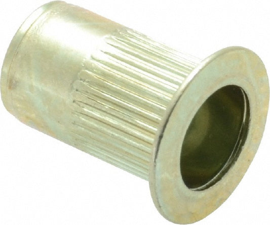 RivetKing 10C1IKFSY/P25 #10-24, 0.02 to 0.13" Grip, Steel Standard Rivet Nut
