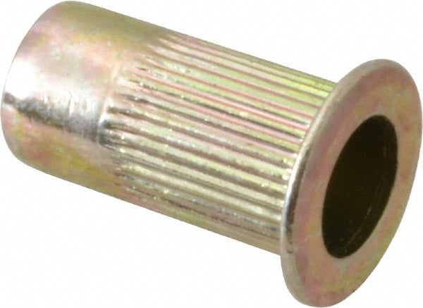 RivetKing 10F2IKFSY/P25 #10-32, 0.13 to 0.225" Grip, Steel Standard Rivet Nut