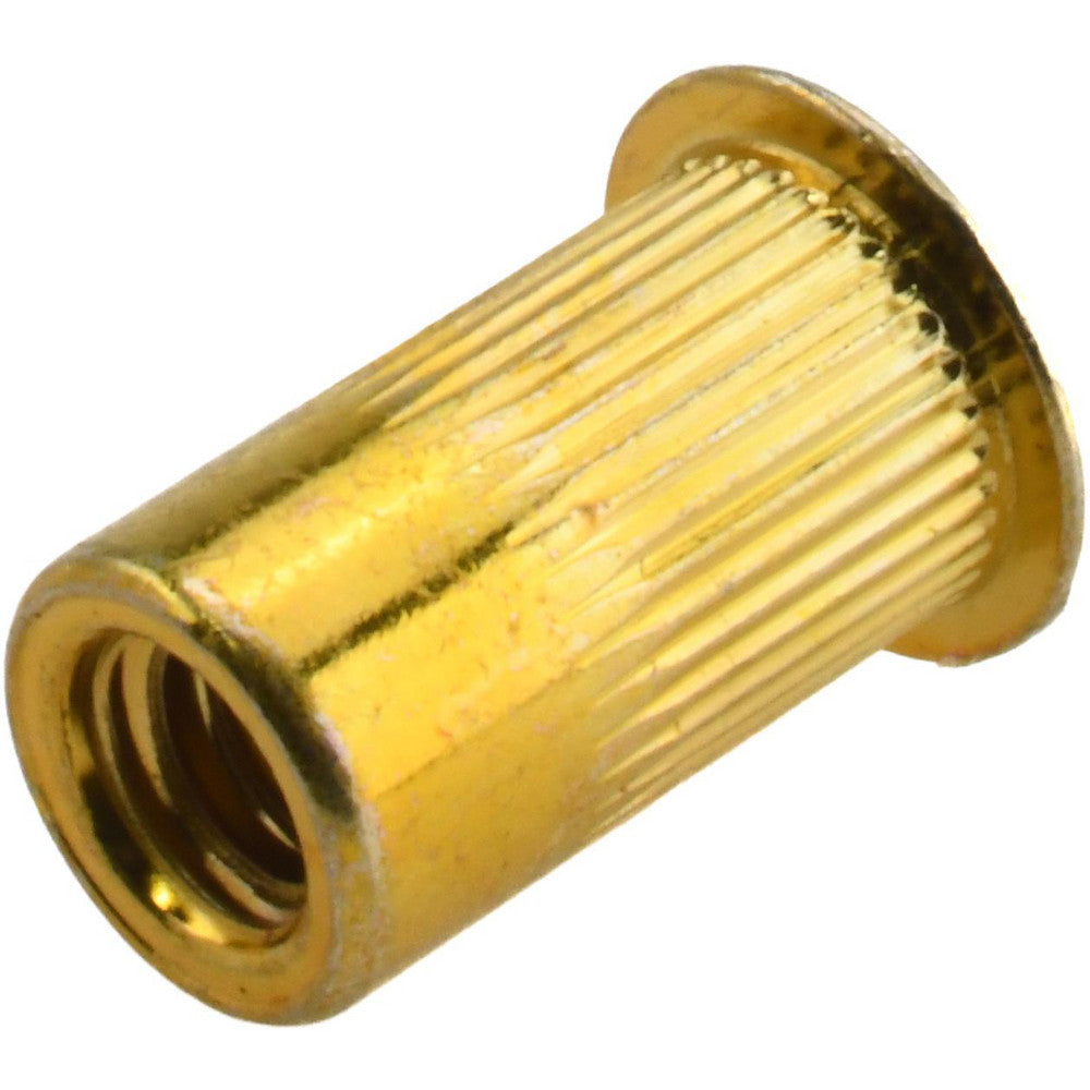 RivetKing 25C2IKFSY/P25 1/4-20, 0.165 to 0.26" Grip, Steel Standard Rivet Nut