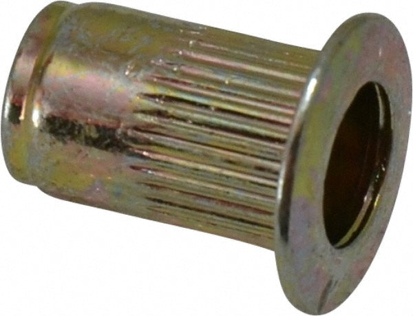RivetKing 6C1IKFSY/P25 #6-32, 0.02 to 0.08" Grip, Steel Standard Rivet Nut