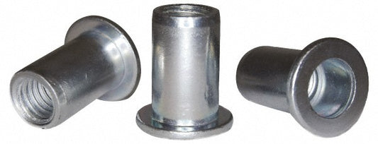 RivetKing 25C3IRLSZ/P100 1/4-20, 0.14 to 0.2" Grip, Steel Standard Rivet Nut