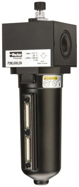 Parker P3NLA96LSN Heavy-Duty Compressed Air Lubricator 3/4" Port, NPT Ends, 240 CFM