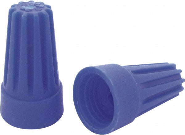 Ideal WT2-1 Standard Twist-On Wire Connector Blue, Flame-Retardant, 22 AWG Minimum Wire Gage, 14 AWG Maximum Wire Gage