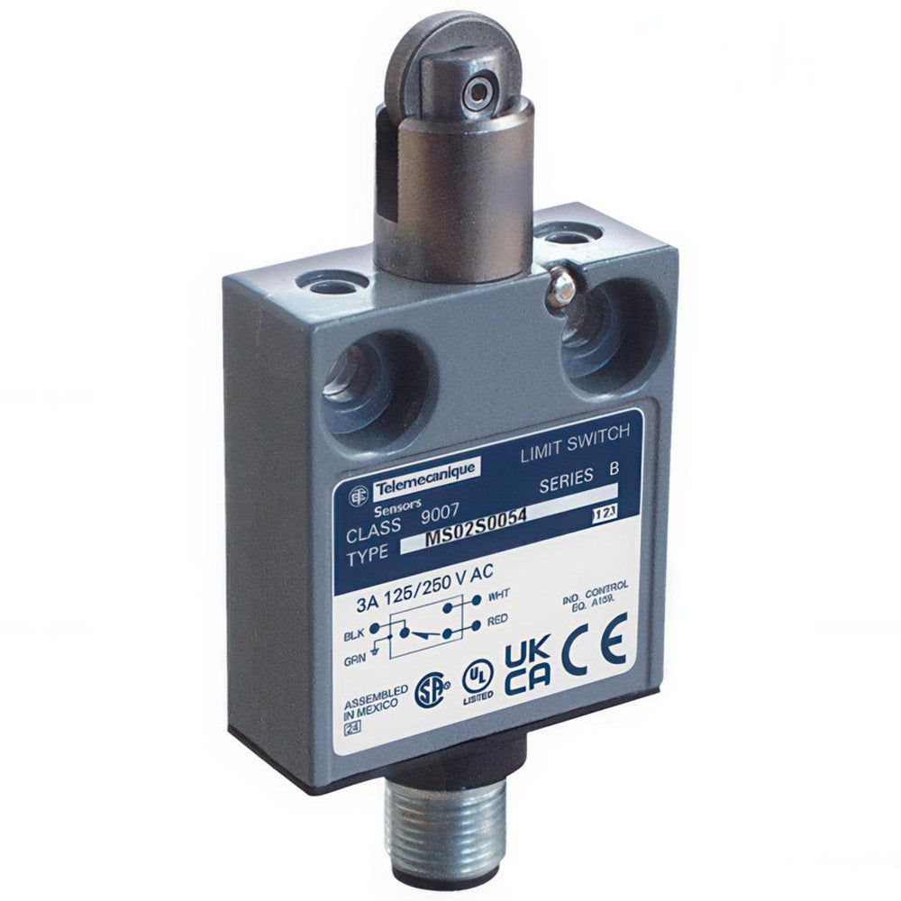 Square D 9007MS02S0084 General Purpose Limit Switch SPDT, NC, Parallel Roller Plunger, Top