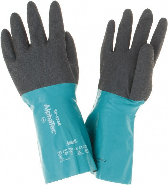 Ansell 58535B100 Series 58-535B Chemical Resistant Gloves  13.00 Thick,  Nitrile,  Supported,