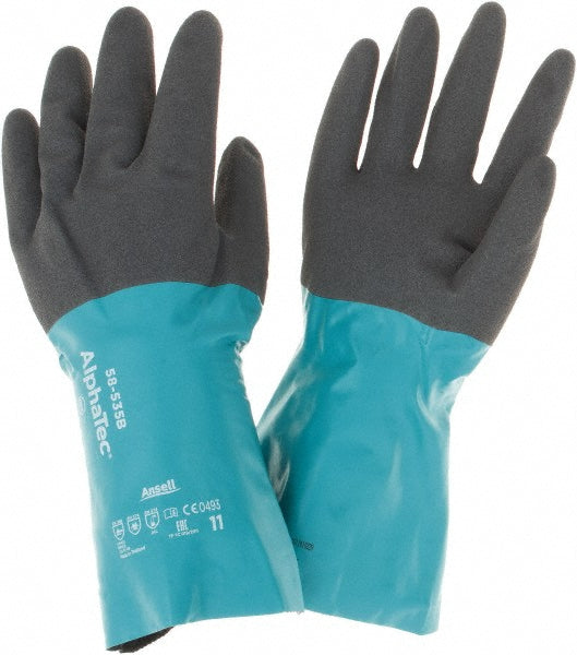Ansell 58535B110 Series 58-535B Chemical Resistant Gloves  13.00 Thick,  Nitrile,  Supported,