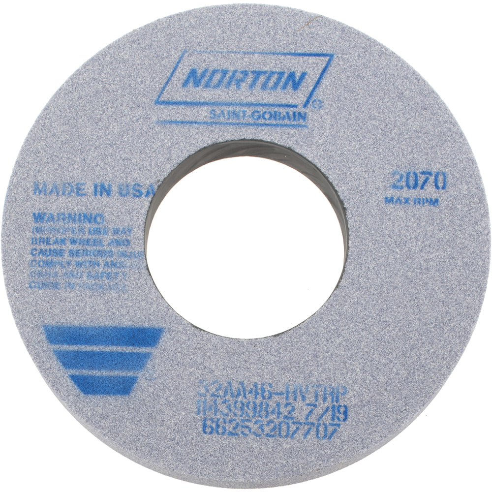 Norton 66253207707 Surface Grinding Wheel 12" Dia, 1-1/2" Thick, 5" Hole, 46 Grit, H Hardness