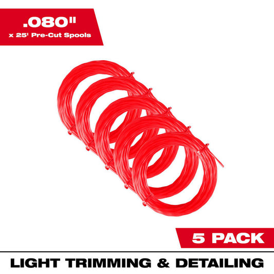 Milwaukee Tool 49-16-2810 Outdoor Power Equipment Accessories Accessory Type Trimmer Line  For Use With MILWAUKEE 3046-20 M18 FUEL™ STRING TRIMMER, 3016-20ST M18 FEL™ GEN 2 QUIK-LOK™ STRING TRIMMER, & 3006-20 M18 FUEL™ DUAL BATTERY STRING TRIMMER  Material Nylon