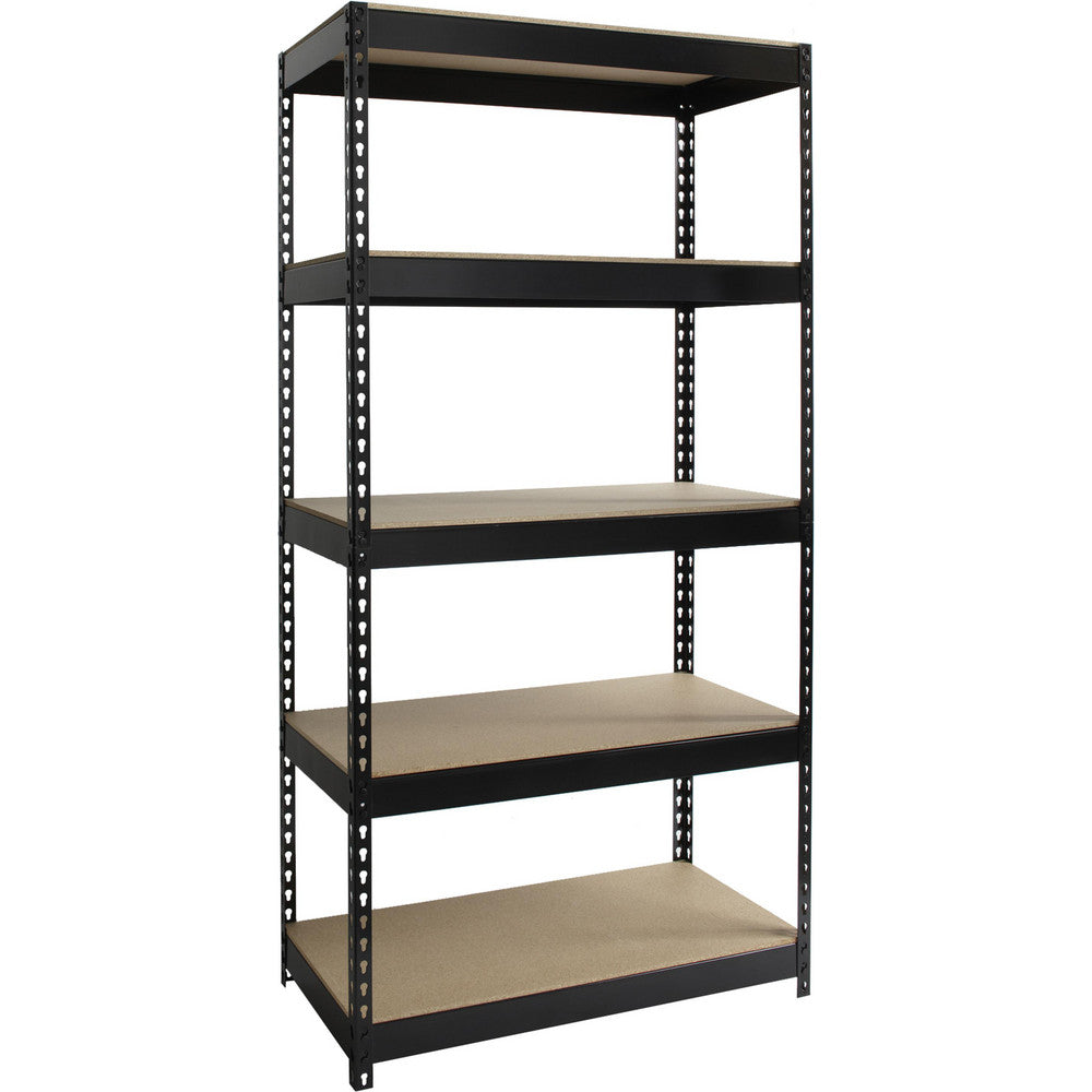 Iron Horse 17127 Adjustable Steel Shelving 36" Wide, 18" Deep, 72" High, Black