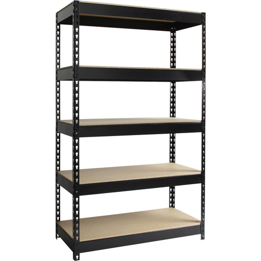 Iron Horse 17126 Adjustable Steel Shelving 36" Wide, 16" Deep, 60" High, Black