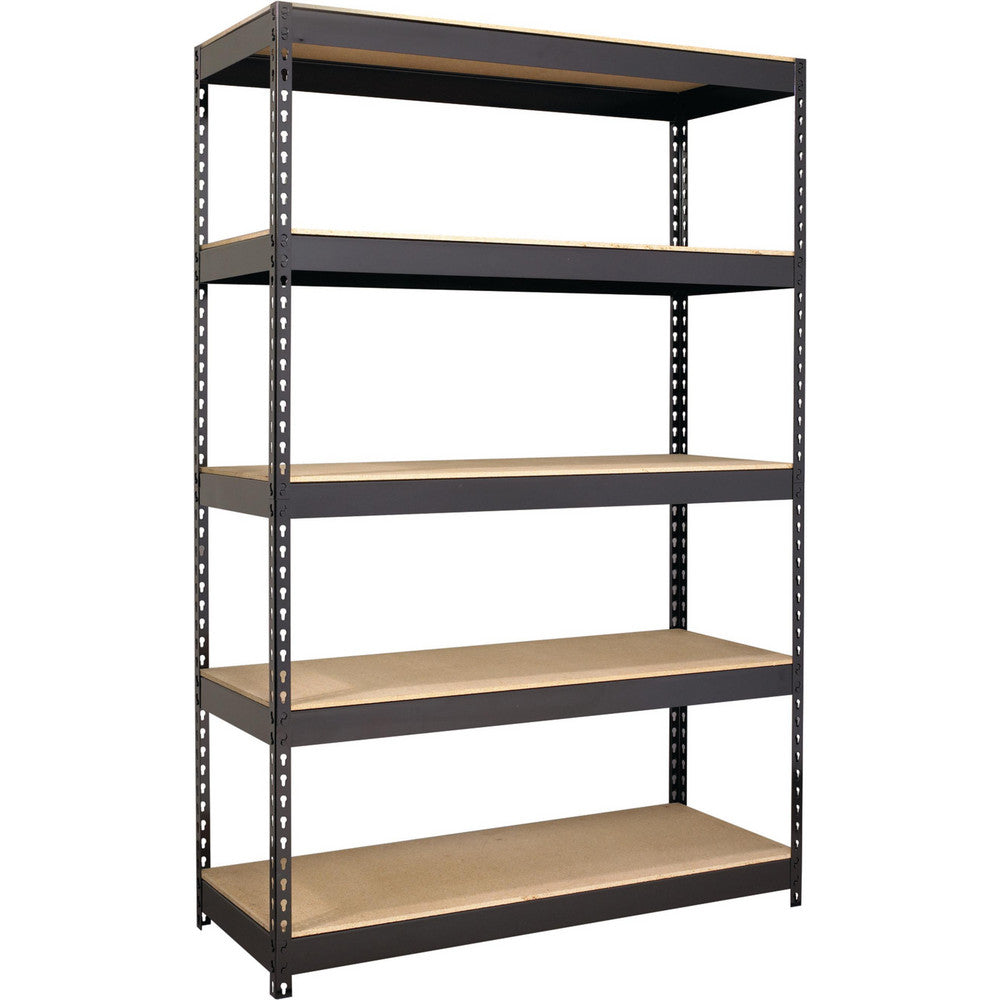 Iron Horse 17313 Adjustable Steel Shelving 48" Wide, 18" Deep, 72" High, Black