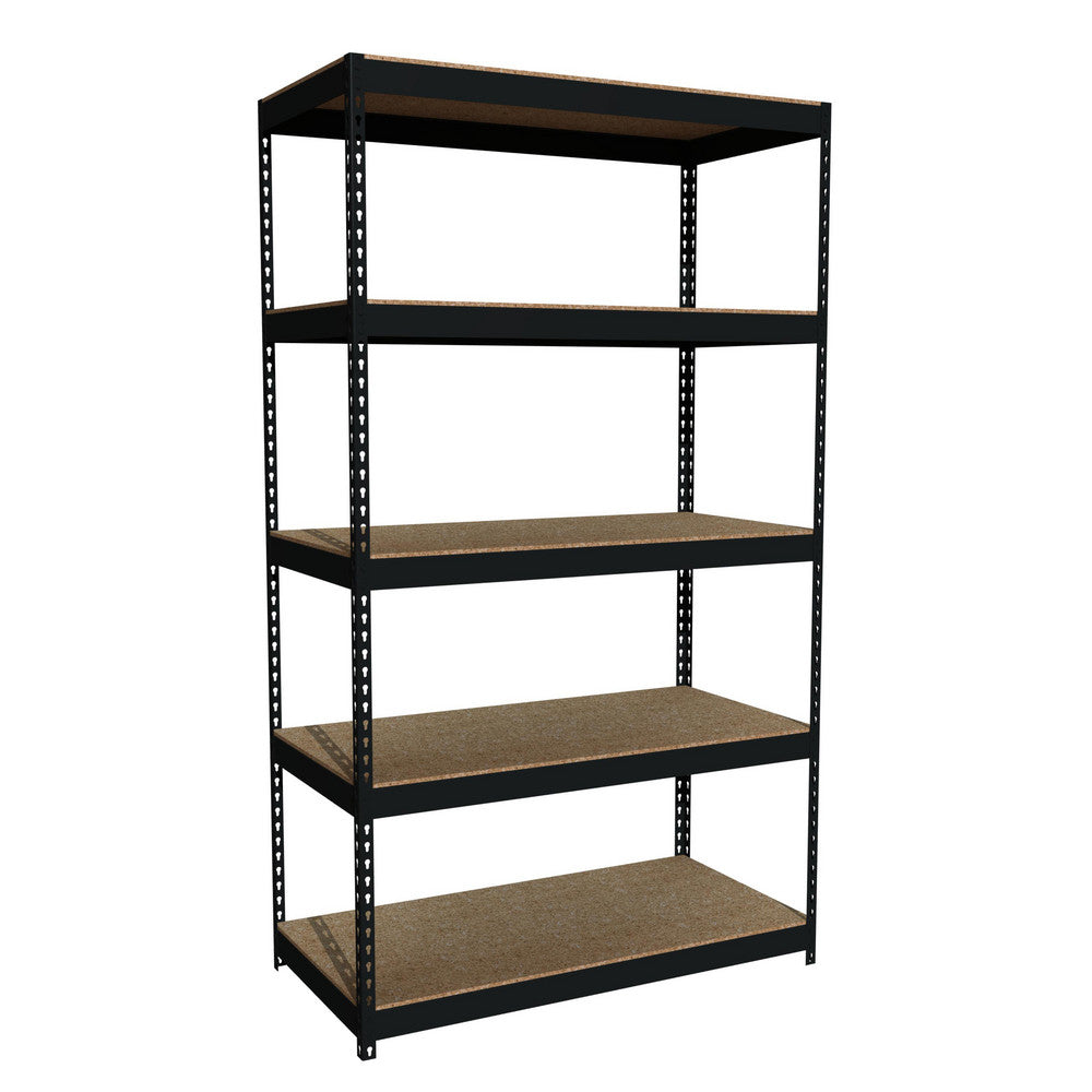 Iron Horse 19454 Adjustable Steel Shelving 48" Wide, 24" Deep, 84" High, Black