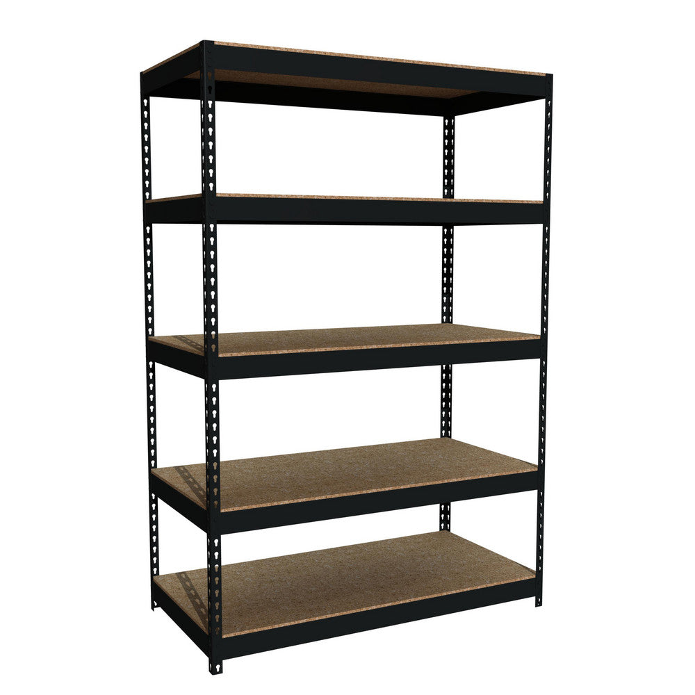 Iron Horse 19453 Adjustable Steel Shelving 48" Wide, 24" Deep, 72" High, Black