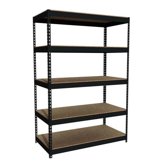 Iron Horse 19453 Adjustable Steel Shelving 48" Wide, 24" Deep, 72" High, Black