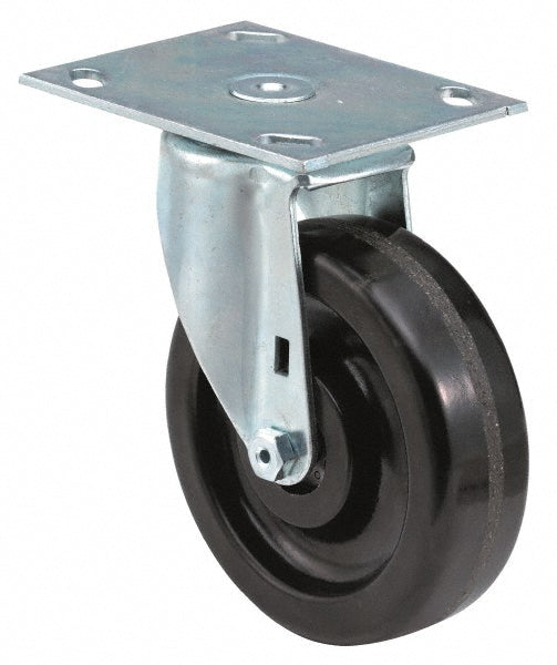 E.R. Wagner 3F28B4438000199 Swivel Top Plate Caster Phenolic, 4" Wheel Dia, 1-1/2" Wheel Width, 450 lb Capacity, 5-3/8" OAH