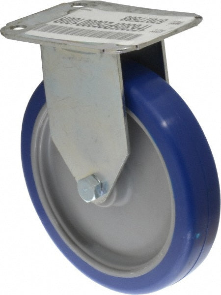 E.R. Wagner 1F6305P25000100 Rigid Top Plate Caster Polyurethane, 5" Wheel Dia, 1" Wheel Width, 145 lb Capacity, 5-13/16" OAH