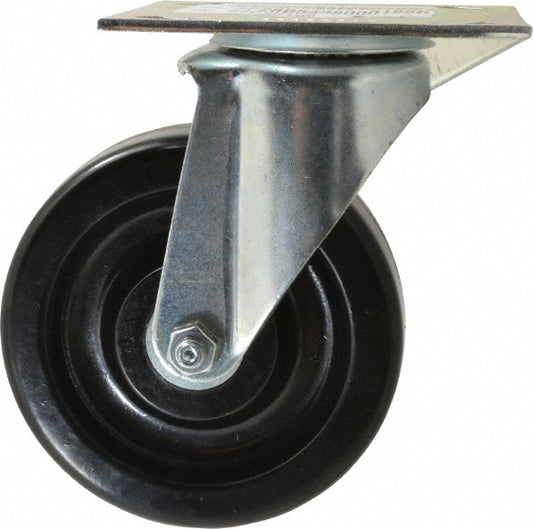 E.R. Wagner 3F28B5438000199 Swivel Top Plate Caster Phenolic, 5" Wheel Dia, 1-1/2" Wheel Width, 450 lb Capacity, 6-3/8" OAH