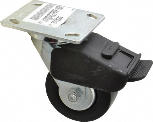 E.R. Wagner 4F8804C2700F190 Swivel Top Plate Caster Polypropylene, 4" Wheel Dia, 2" Wheel Width, 600 lb Capacity, 5-5/8" OAH
