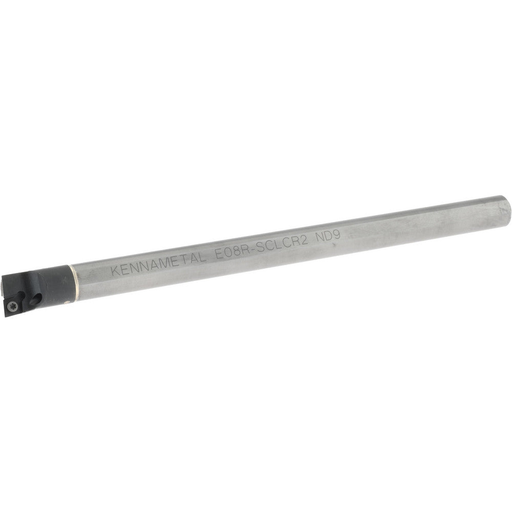 Kennametal 2598694 Indexable Boring Bar E08RSCLCR2, 15.24 mm Min Bore Dia, Right Hand Cut, 1/2" Shank Dia, 5 &deg Lead Angle, Solid Carbide