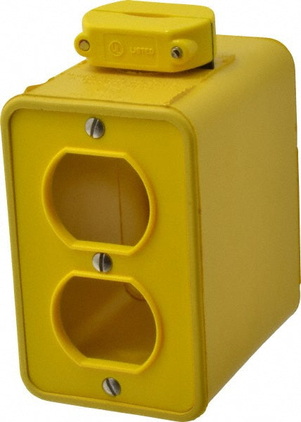 Woodhead Electrical 3000 Electrical Portable Outlet Box Rubber, Rectangle, 1 Gang